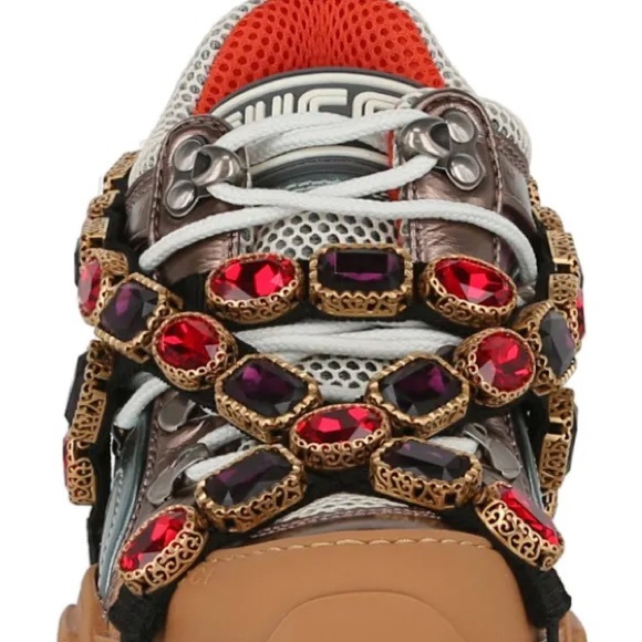 GUCCI Flashtrek chunky sneaker with removable rhinestones. Never worn. - Picture 4 of 10